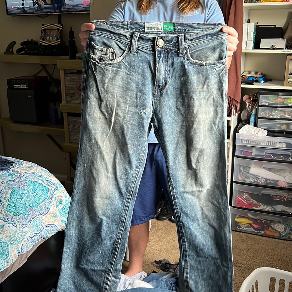 Aeropostale Mens Straight Leg Jeans